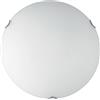 Luce Ambiente e Design PLAFONIERA OBLO BIANCA 3 LUCI ATTACCO E27 40X40X9,4CM IN VETRO