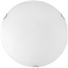Luce Ambiente e Design PLAFONIERA OBLO BIANCA 4 LUCI ATTACCO E27 50X50X9,5CM IN VETRO