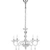 Luce Ambiente e Design LAMPADARIO RIFLESSO CROMO 5 LUCI ATTACCO E14 70X190CM DECORATO IN CRISTALLO