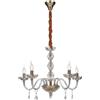 Luce Ambiente e Design LAMPADARIO RIFLESSO ORO 5 LUCI ATTACCO E14 70X190CM DECORATO IN CRISTALLO