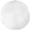 Luce Ambiente e Design PLAFONIERA PARADISE BIANCA 3 LUCI ATTACCO E27 40X40X9,4CM IN VETRO SATINATO