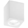 Luce Ambiente e Design PLAFONIERA SPACE QUADRATA BIANCA 1 LUCE ATTACCO GU10 7X7X9CM IN GESSO VERNICIABILE
