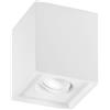 Luce Ambiente e Design PLAFONIERA SPACE QUADRATA ORIENTABILE BIANCA 1 LUCE ATTACCO GU10 13,4X13,4X16CM IN GESSO VERNICIABILE