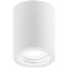 Luce Ambiente e Design PLAFONIERA SPACE TONDA BIANCA 1 LUCE ATTACCO GU10 7X9CM IN GESSO VERNICIABILE