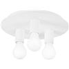Luce Ambiente e Design PLAFONIERA STRIKE BIANCA 3 LUCI ATTACCO E27 30X30X86CM IN METALLO
