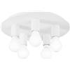 Luce Ambiente e Design PLAFONIERA STRIKE BIANCA 5 LUCI ATTACCO E27 35X35X86CM IN METALLO