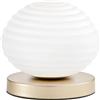 Luce Ambiente e Design LUMETTO RIPPLE ORO 1 LUCE ATTACCO E27 18X18X16,5CM IN VETRO SOFFIATO OPALE