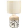 Luce Ambiente e Design LUMETTO VIETRI IN CERAMICA 1 LUCE ATTACCO E27 22X41CM CON PARALUME IN TESSUTO NATURALE