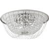 Luce Ambiente e Design PLAFONIERA VIENNA CROMO 4 LUCI ATTACCO E14 45X22CM IN CRISTALLO K9