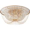 Luce Ambiente e Design PLAFONIERA VIENNA ORO 6 LUCI ATTACCO E14 60X24CM IN CRISTALLO K9
