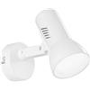Luce Ambiente e Design SPOT CARRERA BIANCO 1 LUCE ATTACCO E27 18,8X8CM IN METALLO ORIENTABILE