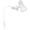 Luce Ambiente e Design SPOT CARRERA BIANCO CON PINZA 1 LUCE ATTACCO E27 21,3X14X14,5CM IN METALLO ORIENTABILE