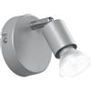 Luce Ambiente e Design SPOT LED COOPER SILVER 1 LUCE ATTACCO GU10 LED 5W 400LM 2700K 11X4,5X8,5CM ORIENTABILE
