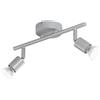 Luce Ambiente e Design SPOT LED COOPER SILVER 2 LUCI ATTACCO GU10 LED 5W 400LM 2700K 30,5X8,5X14CM