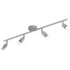 Luce Ambiente e Design SPOT LED COOPER SILVER 4 LUCI ATTACCO GU10 LED 5W 400LM 2700K 78,5X8,5X14CM
