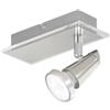 Luce Ambiente e Design SPOT LED MIAMI CROMO E NICKEL 1 LUCE ATTACCO GU10 LED 5W 400LM 2700K 16,5X7X14,5CM