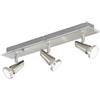 Luce Ambiente e Design SPOT LED MIAMI CROMO E NICKEL 3 LUCI ATTACCO GU10 LED 5W 400LM 2700K 48X7X14,5CM