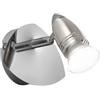 Luce Ambiente e Design SPOT LED SUNNY NICKEL 1 LUCE ATTACCO GU10 LED 5W 400LM 2700K 13X13,4X9,5CM ORIENTABILE