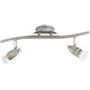 Luce Ambiente e Design SPOT LED SUNNY NICKEL 2 LUCI ATTACCO GU10 LED 5W 400LM 2700K 13X9X16CM ORIENTABILE