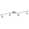 Luce Ambiente e Design SPOT LED SUNNY NICKEL 4 LUCI ATTACCO GU10 LED 5W 400LM 2700K 15,8X11X16CM ORIENTABILE