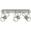 Luce Ambiente e Design SPOT LED TECHNO NICKEL 3 LUCI ATTACCO GU10 LED 5W 400LM 2700K 44,6X7X18CM