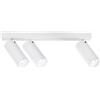 Luce Ambiente e Design SPOT PLAUTO BIANCO IN ACCIAIO E ALLUMINIO 3 LUCI ATTACCO GU10 MINI 341x40x60MM
