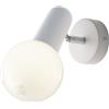 Luce Ambiente e Design SPOT PUNTO BIANCO 1 LUCE ATTACCO E27 9,5X8X12CM IN METALLO