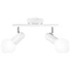 Luce Ambiente e Design SPOT PUNTO BIANCO 2 LUCI ATTACCO E27 32X10X14CM IN METALLO