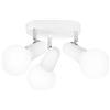 Luce Ambiente e Design SPOT PUNTO BIANCO 3 LUCI ATTACCO E27 26X18X12CM IN METALLO