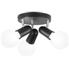 Luce Ambiente e Design SPOT PUNTO NERO 3 LUCI ATTACCO E27 26X18X12CM IN METALLO