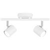 Luce Ambiente e Design SPOT ZERO BIANCO 2 LUCI ATTACCO GU10 33X9,7X15CM IN METALLO ORIENTABILE