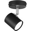 Luce Ambiente e Design SPOT ZERO NERO 1 LUCE ATTACCO GU10 8X12CM IN METALLO ORIENTABILE