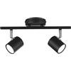Luce Ambiente e Design SPOT ZERO NERO 2 LUCI ATTACCO GU10 33X9,7X15CM IN METALLO ORIENTABILE