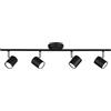 Luce Ambiente e Design SPOT ZERO NERO 4 LUCI ATTACCO GU10 70X9,7X7CM IN METALLO ORIENTABILE