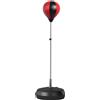 HOMCOM Set Punching Ball da Terra per Adolescenti con Guantoni e Pompa, Altezza Regolabile da 126-144 cm