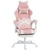 Vinsetto Sedia Gaming Poltrona Gaming Ergonomica Reclinabile Poggiapiedi Rosa | Aosom Italy