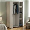 Dmora - Guardaroba grande Rhone, Mobile camera da letto, Cabina armadio portabiti, Armadio appendiabiti, 119x51 h185 cm, Rovere e Bianco opaco