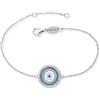 Engelsrufer ERB-EYE-ZIM - Bracciale da donna in argento 925 con occhio di Nazar smaltato e zirconi, 15mm, Argento sterling argento Sterling 925SI/RHO, Zirconia cubica