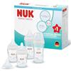 NUK Perfect Match Biberon | 0-3+ mesi | 120 ml & 230 ml | Biberon anti-coliche | Vetro | Indicatore di controllo della temperatura | Arcobaleno | Confezione da 4