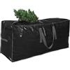 ProPik Borsa portaoggetti per albero artificiale, adatta fino a 2,1 m di altezza per albero smontato, 114,3 x 38,1 x 50,8 cm, perfetto contenitore natalizio con elegante cerniera e manici (nero)