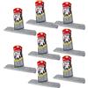 SUPERFIVE, Black Mop Refill, Ricambio Mop in Microfibra, Frangia Piatta, 8 Pezzi