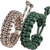 Jewboo 2 braccialetti di sopravvivenza intrecciati fatti a mano in paracord per coppie, uomini e donne, misura regolabile, 6.2' to 8' (16 to 20 centimeters), polipropilene, Nessuna pietra preziosa