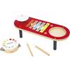Janod - Tavolo musicale in legno - Strumento musicale per bambini - Giocattolo di imitazione e di stimolazione musicale - Dai 18 mesi