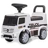 Jamara 460657 - Push-Car Mercedes-Benz Antos Bianco - Protezione Antiribaltamento, Luci LED, Spazio sotto il Sedile, Sirena, Clacson