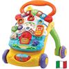 VTech Super Primi Passi Parlante 2 in 1 - Arancione, Primi Passi per Bambini con Sensore di Movimento e Sistema Frenante, Maniglia, Gioco Bambino con Animali e Numeri, Batterie Incluse, 9-36 Mesi