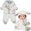BABY born Outfit pecorella con giacca, pantaloni e cappuccio con orecchie per bambole da 43 cm