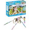 PLAYMOBIL Horses of Waterfall 71640 Cavallo con criniera colorabile, con un personaggio, un cavallo e tre pennarelli CRAYOLA, giocattolo per bambini dai 5 anni in su