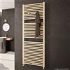 TERMOARREDO BAGNO CORDIVARI CLAUDIA ELITE H 1411 L 550 INTERASSE 500 MM ANODIC SILVER