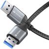 Sonero® Cavo dati da USB-A, cavo di collegamento, cavo USB tipo A, USB3.0, 5 GB/s, grigio siderale/nero, 1,00 m
