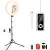 NEEWER RH12B Pro LED Ring Light Potente da 30W 12 con Treppiede 71 Compatibile con iPhone, Luce Circolare per Selfie Bicolore 3290lux con Porta Telefono per Video Trucco Streaming, 2900-7000K CRI97+